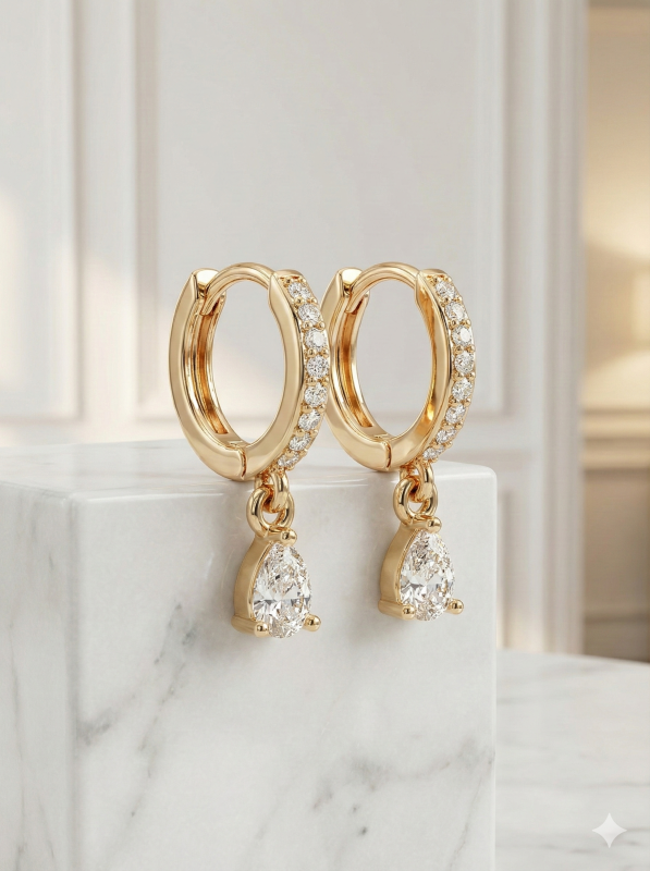 Rose Gold plated hoop earrings